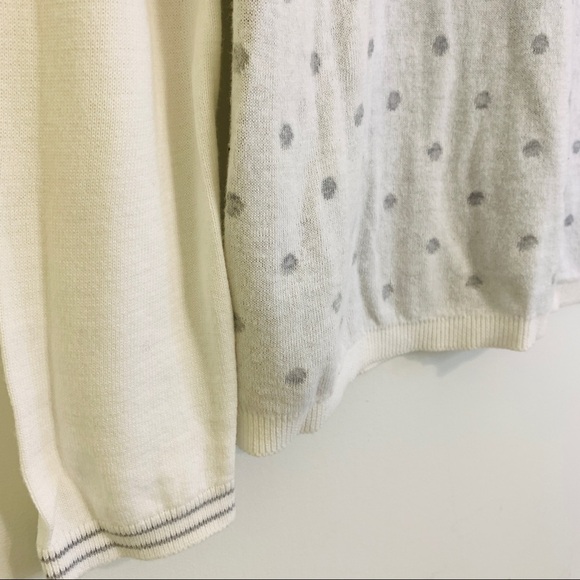 Tommy Hilfiger White Grey Polka Dot Sweater - Picture 4 of 10